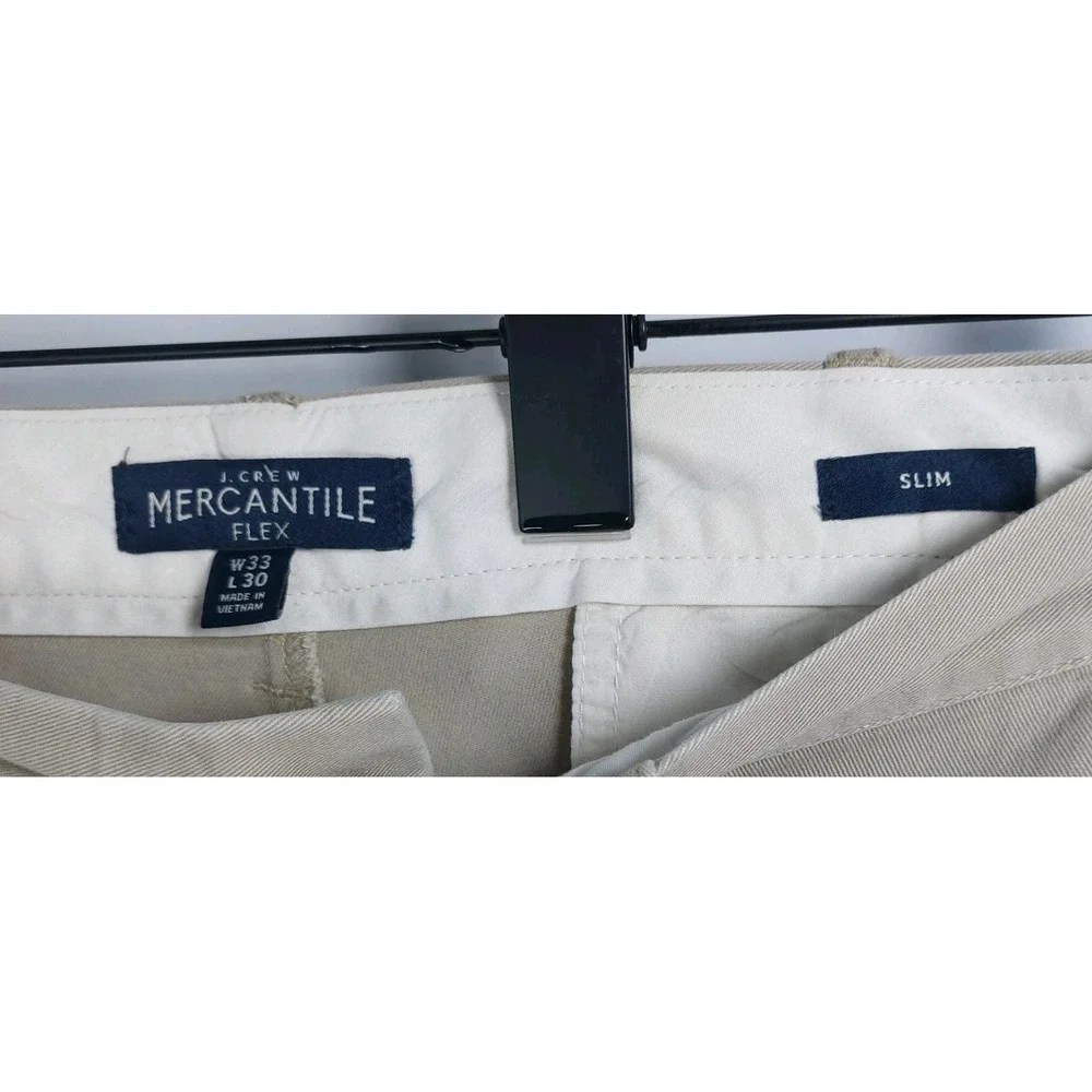 J. Crew Mercantile Flex Slim Fit Chino Pants Mens Size 33x30 Dark Khaki *READ‎